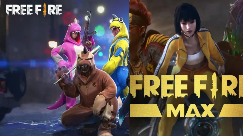 free fire vs free fire max2 banner