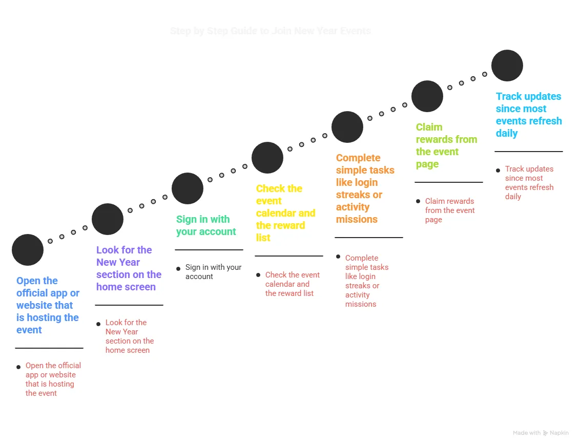 Step by Step Guide to Join New Year Events - visual banner