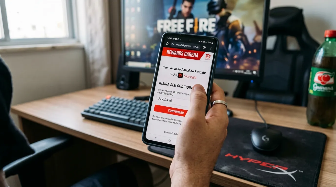 Como resgatar Codiguin FF no Rewards Garena em 2026