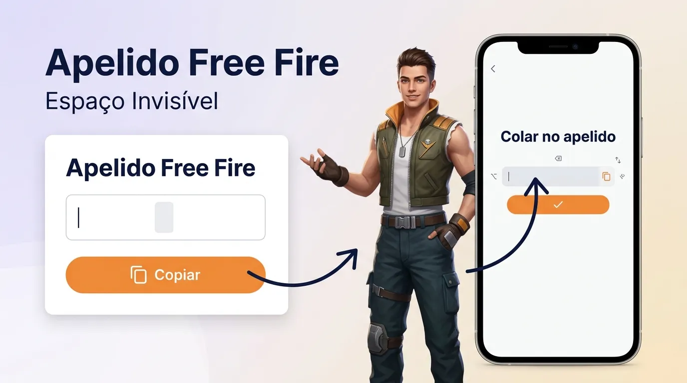 Caractere invisível para copiar e colar no apelido do Free Fire