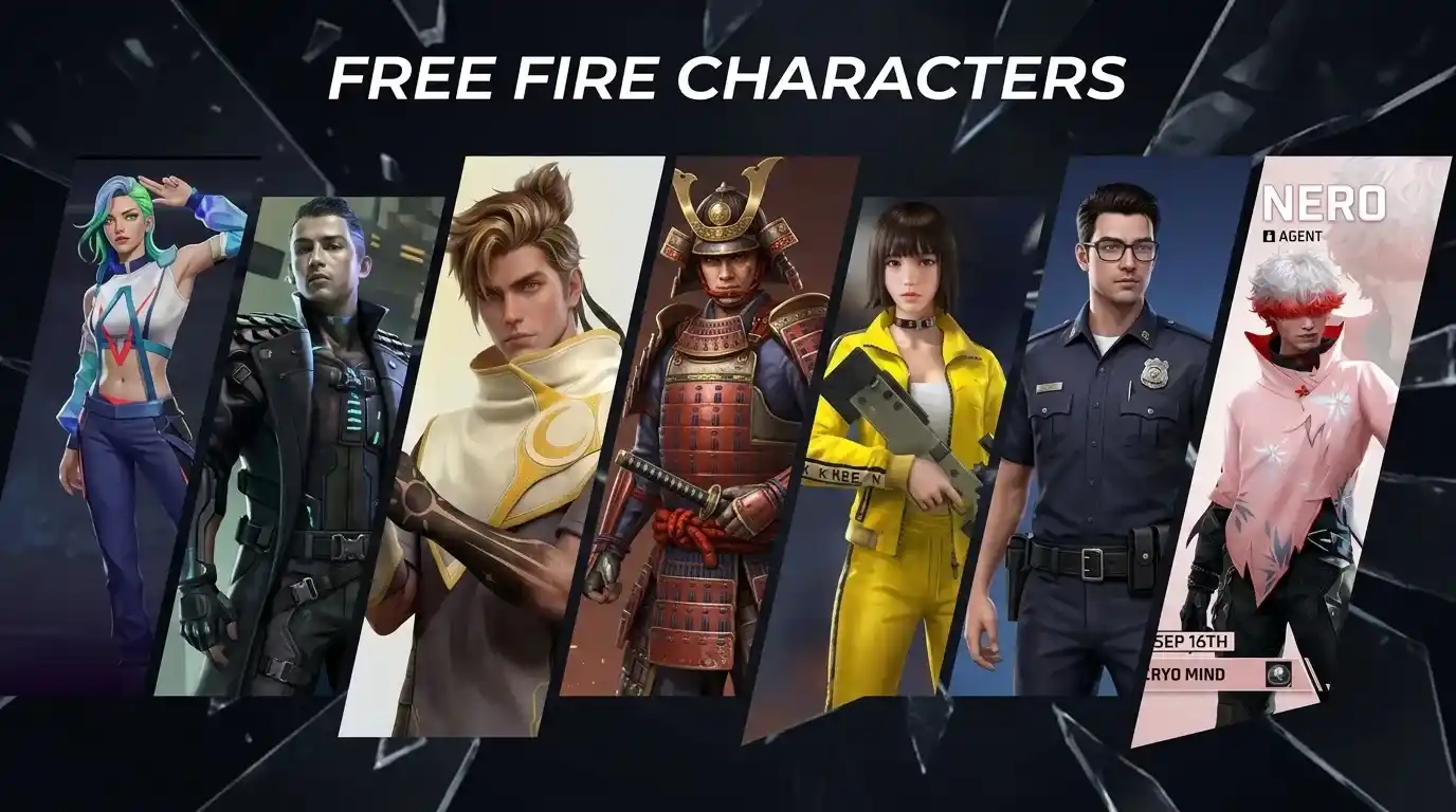 Free Fire Characters List Banner