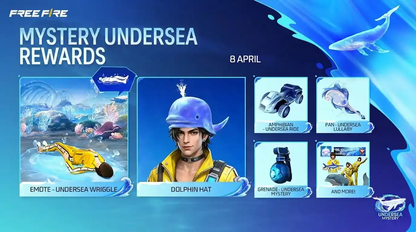 Free Fire OB53 Undersea Mystery event rewards and underwater themed update