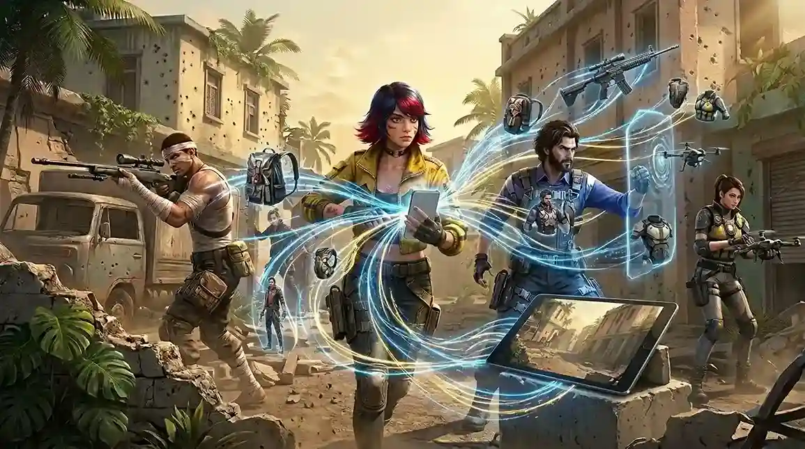 Conta compartilhada Firelink no Free Fire Max