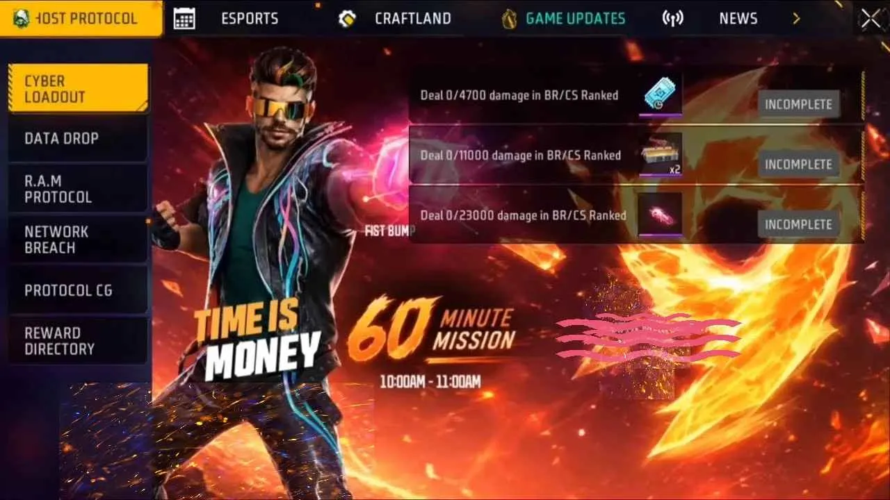 Free Fire 9th Anniversary cyber loadout event preview