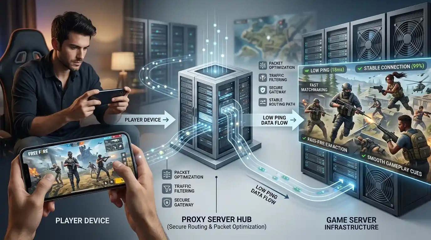 How Free Fire Proxy Server works