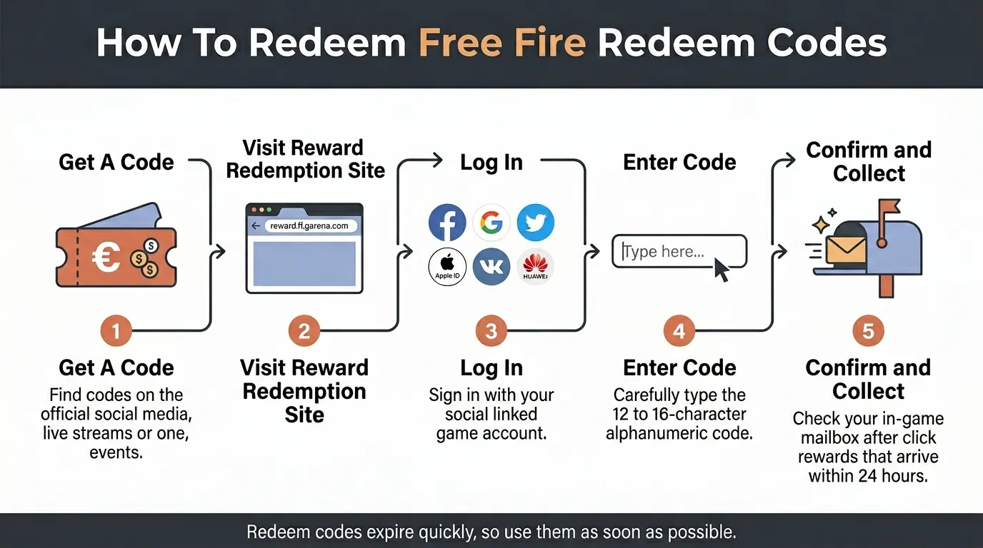 cycle of redeeming free fire codes photo