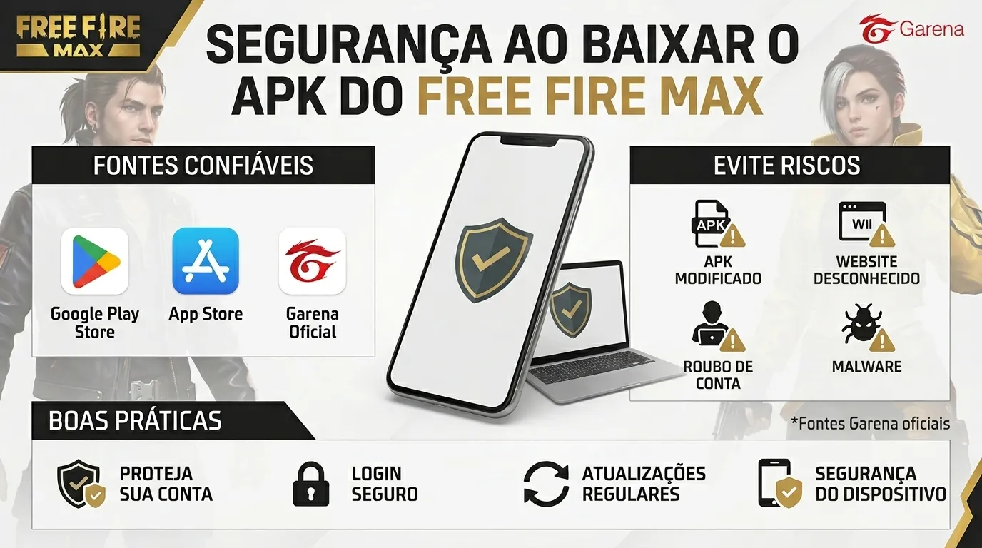Segurança ao baixar APK do Free Fire Max