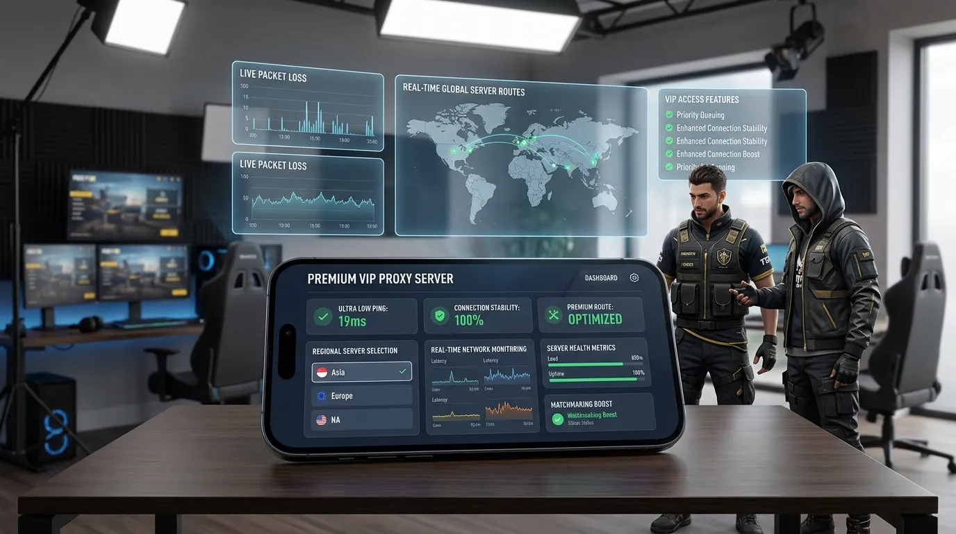 VIP Proxy Server dashboard