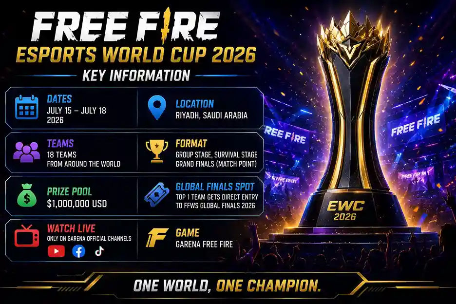 Free Fire Esports World Cup 2026 champion celebration