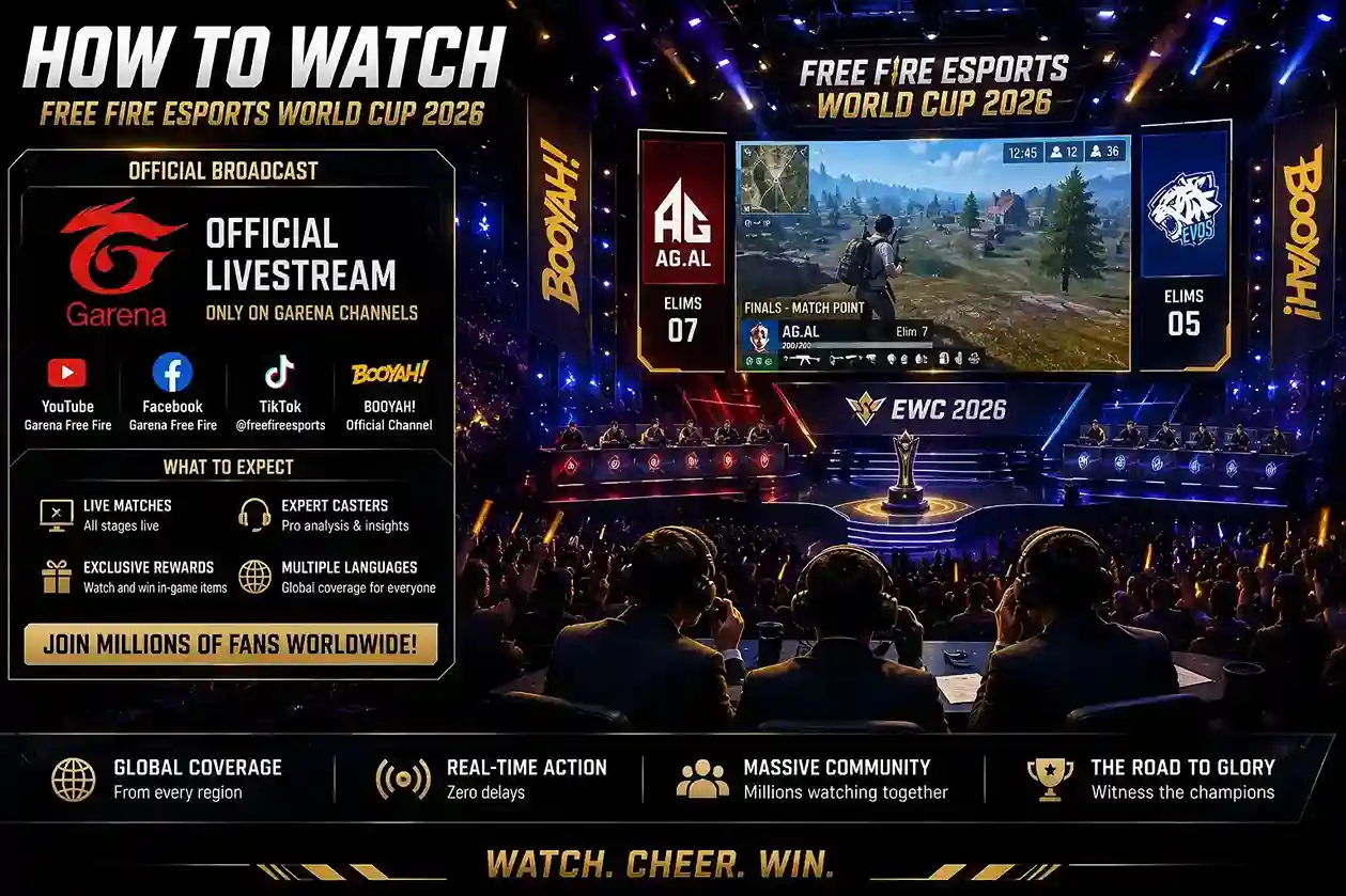 How to watch the Free Fire Esports World Cup 2026 live