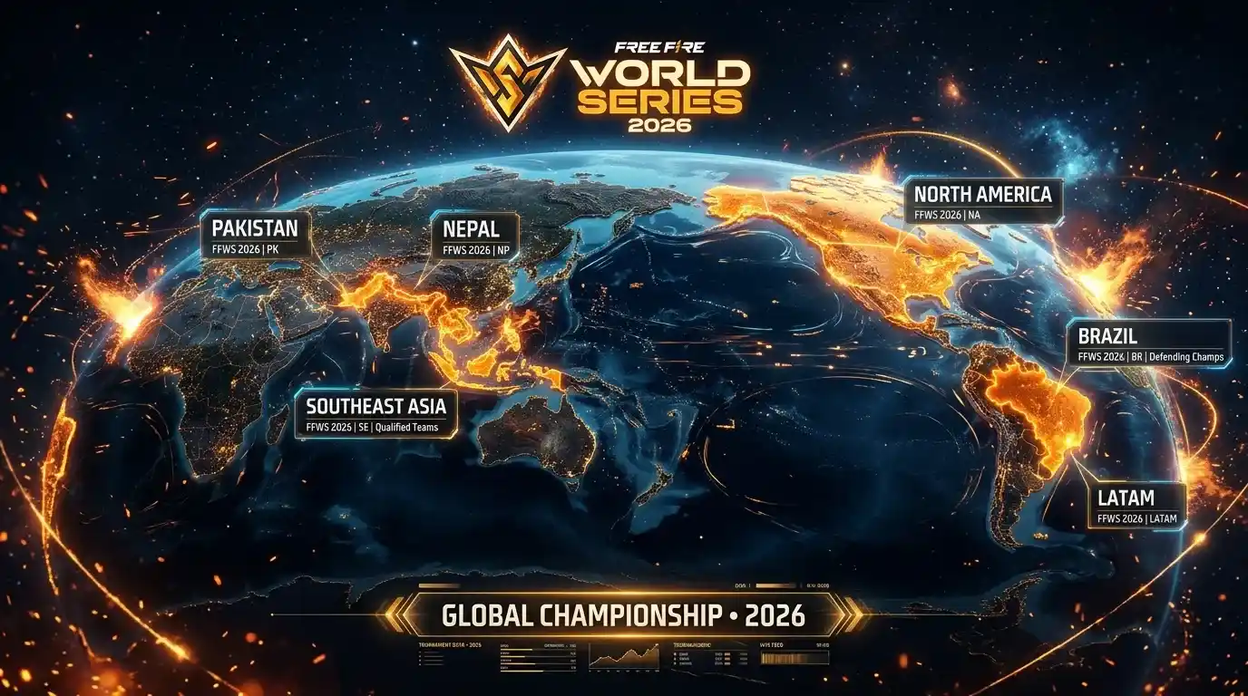 Qualified regions for the Free Fire Esports World Cup 2026
