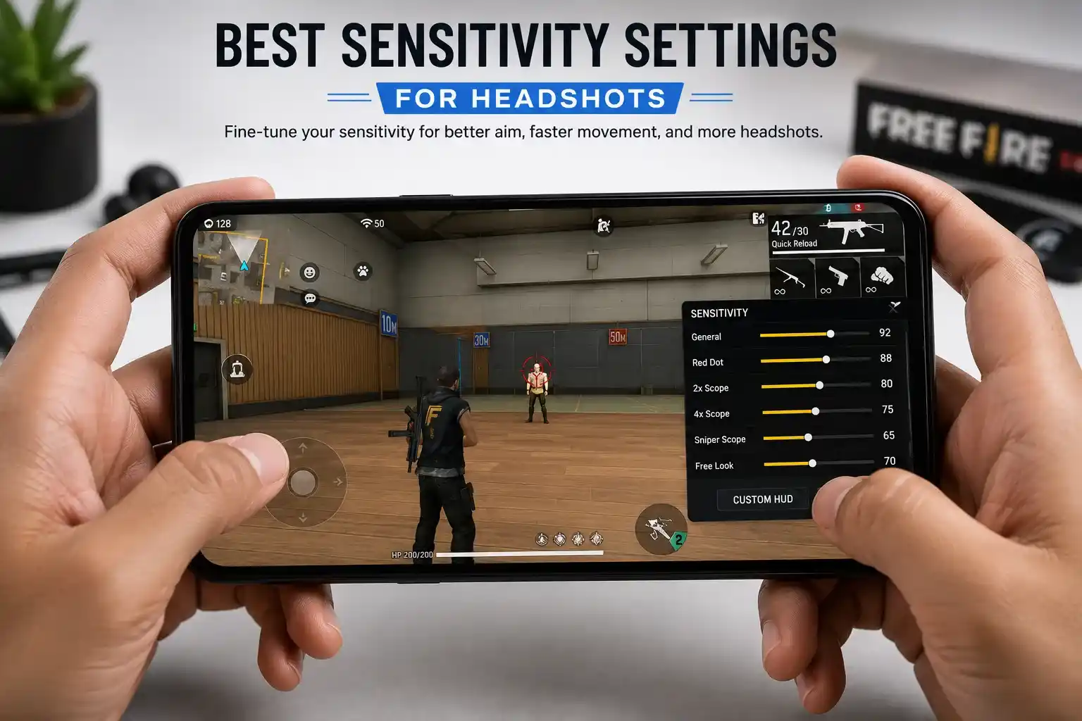 Best Free Fire sensitivity settings for headshots