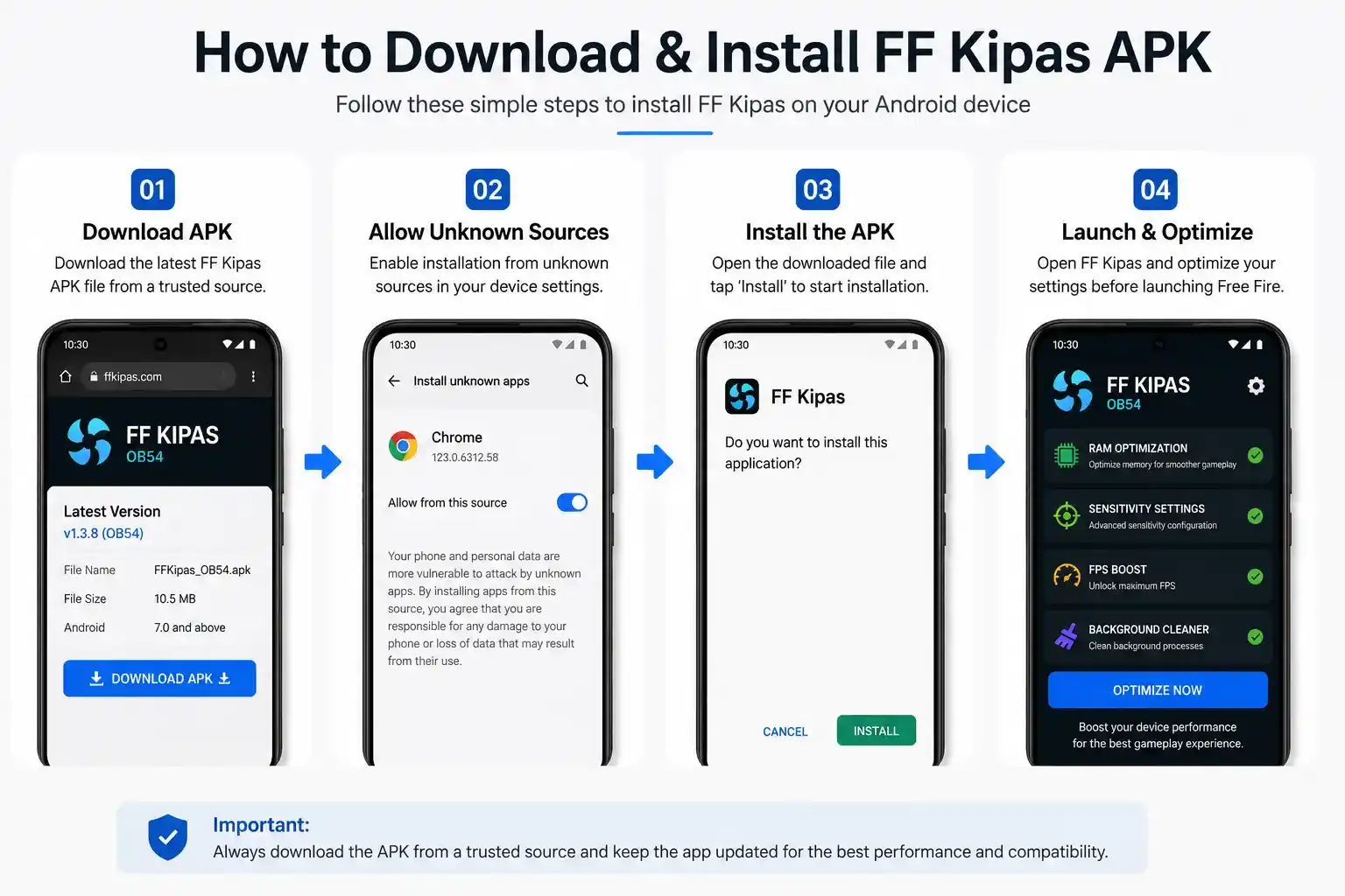 Download and install FF Kipas APK guide